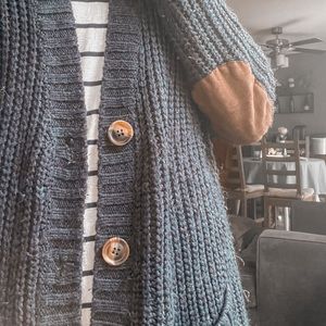 Navy Blue Boyfriend Cardigan